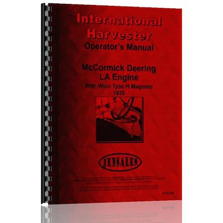 Fits International Harvester Parts Manual